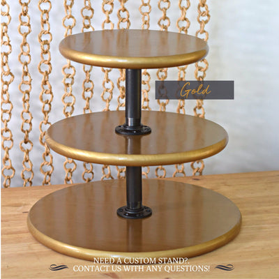 Wood Cupcake Tiered Stand Rustic Cake Tier Display Wedding and Event Decor 3-Tier Stand